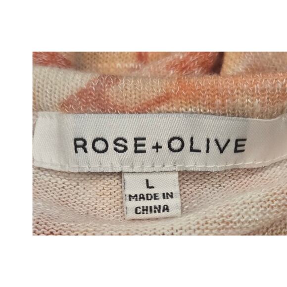 Rose + Olive Lightweight Sweater 3/4 Sleeve Large - Picture 6 of 9